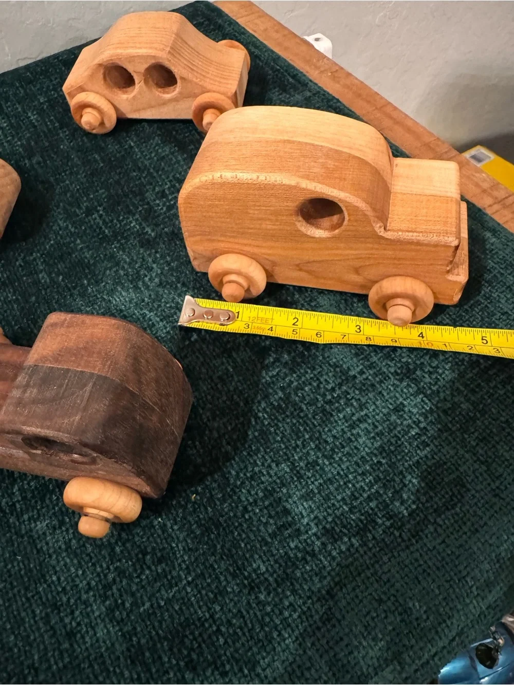 Handcrafted Wooden Toy Cars - Natural Wood Finish